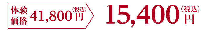 【体験価格15,400円（税込）】今だけ半額7,700円（税込）