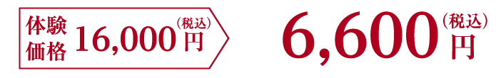 【体験価格6,600円（税込）】4,400円（税込）